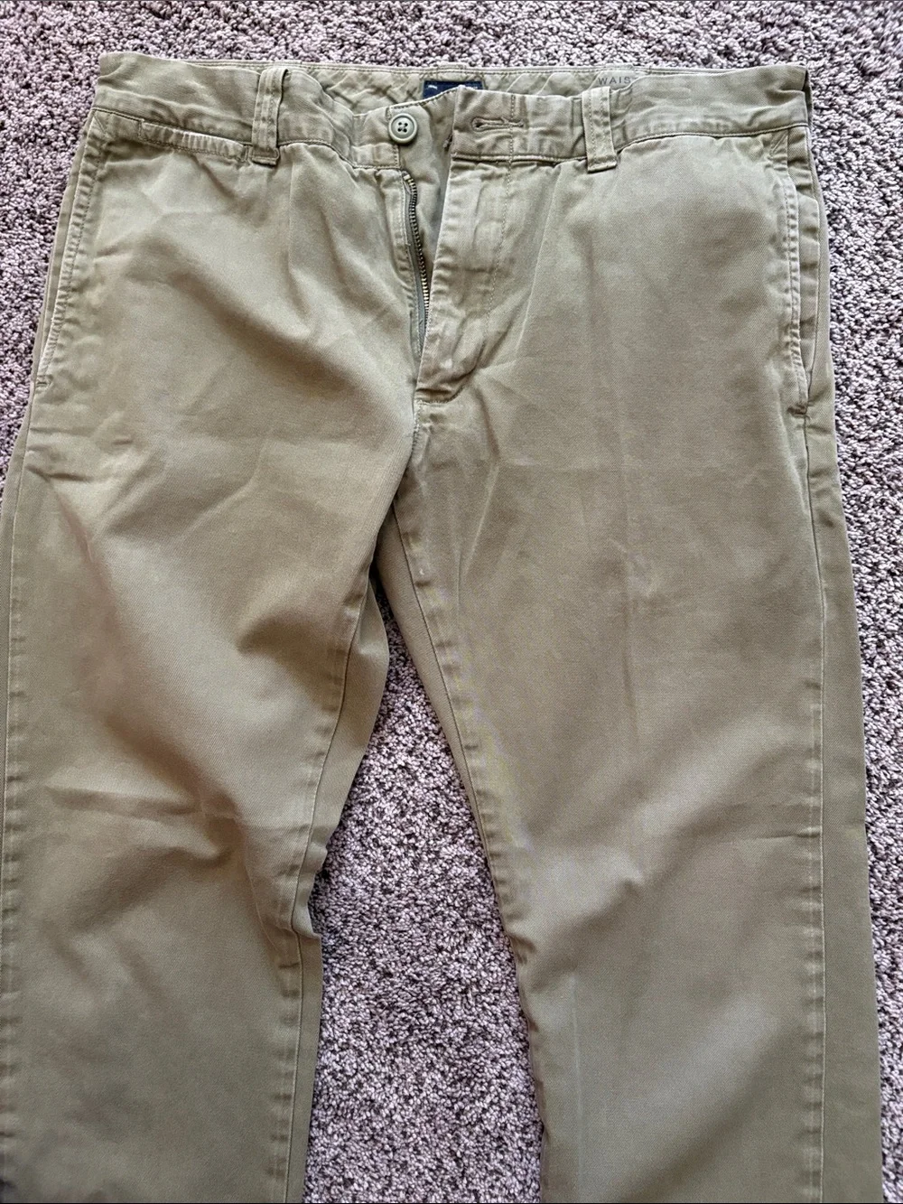J. Crew Olive Chinos - Men's Straight Fit